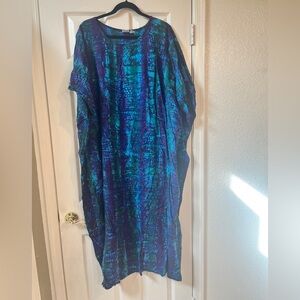 Vibrant Blue and Purple Kaftan
